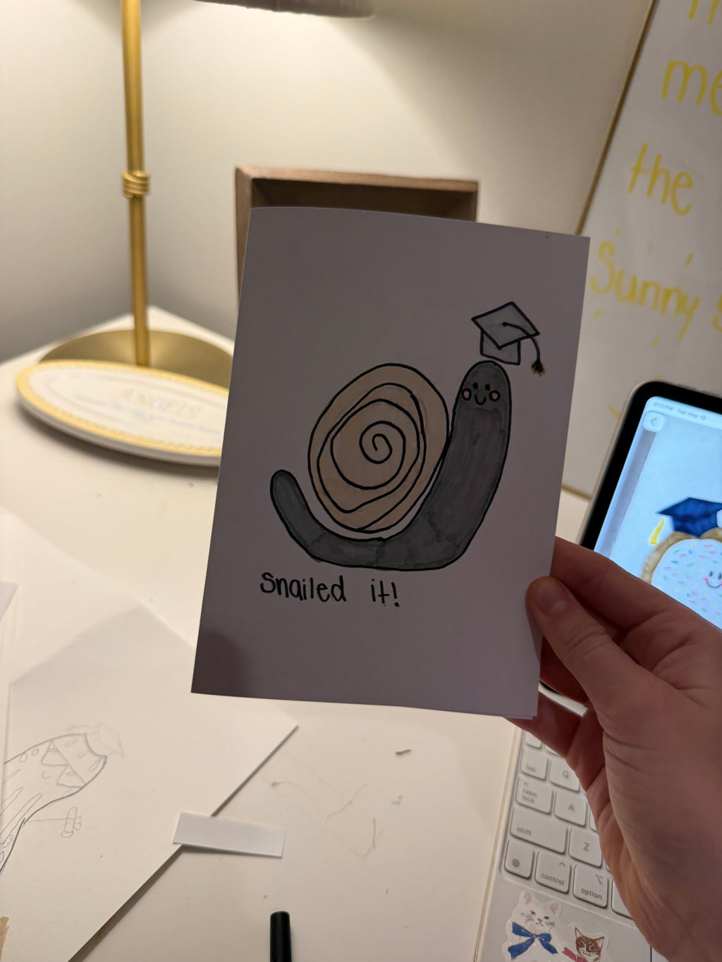 Snailed It Grad Card