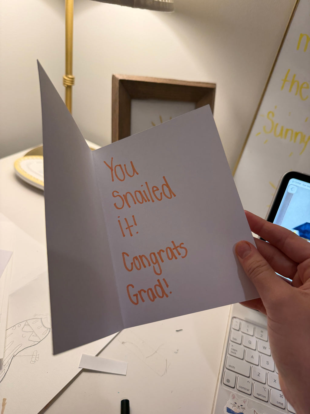 Snailed It Grad Card